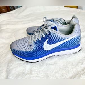Nike Zoom Pegasus 34 Men’s sneakers size 10.5 EUC blue/gray